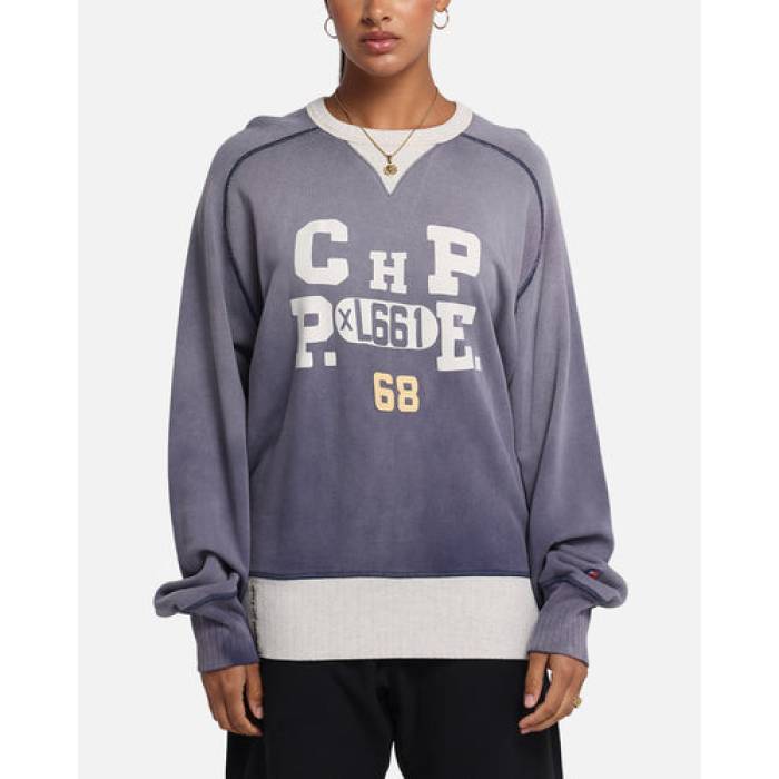 はやりっ児 Champion 【 50\u0027S Saddle Crew Sweatshirt Athletic Navy Womens Athletic Navy C 】 労働者の一団 汗水 調教師 紺色 米国海軍 レディース 紺色 米国海軍