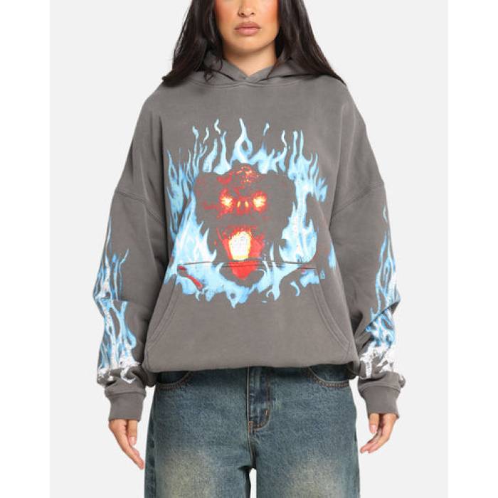 American Thrift 【 X Lord Of The Rings Balrog Premium Hoodie Womens Washed Charcoal 】 輪っか Premium 割り増し金 フーディー パーカー レディース 暗灰色