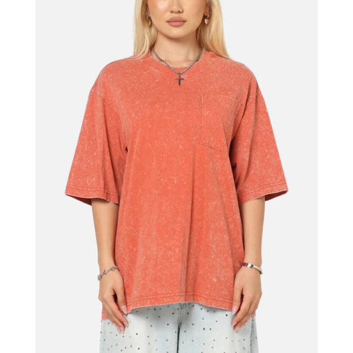 ジースター G-Star 【 Acid Wash Boxy T-Shirt Womens Red 】 Tシャツ レディース Red 赤・レッド