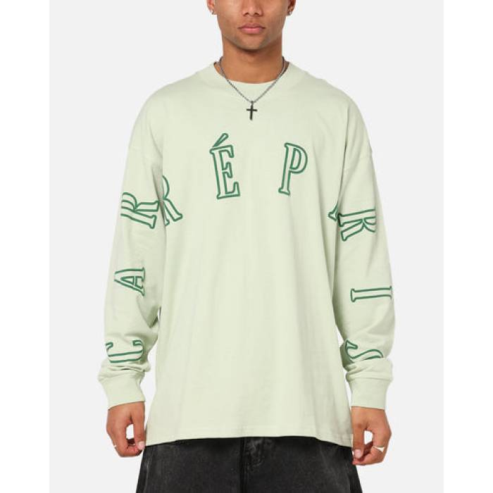 Carre 【 Global Oversized Long Sleeve T-Shirt Mens Sage 】 Sleeve スリーブ Tシャツ メンズ
