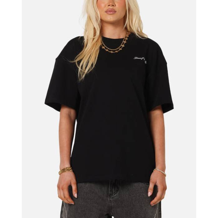 Saint Morta 【 Scription Boxy T-Shirt Womens Black 】 ティーシャツ レディース 黒いこと 黒いこと