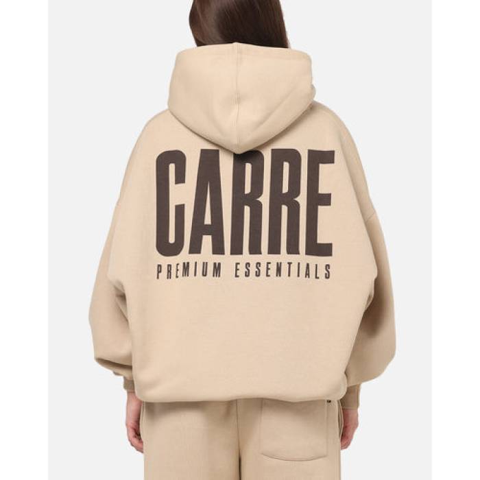 Carre 【 Premium Essentials Hoodie Womens Light Brown 】 Premium プレミアム フーディー パーカー レディース 茶色 ブラウン