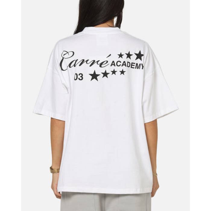 Carre 【 Star Academy T-Shirt Womens White 】 翰林院 ティーシャツ レディース 白いこと 白いこと