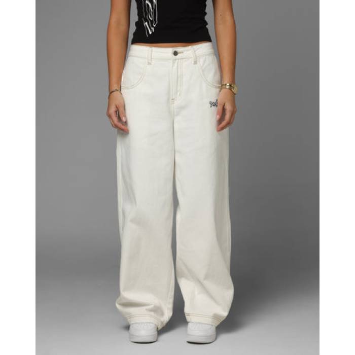 Loiter 【 Star Born Jeans Womens Off White 】 ジーンズ レディース 白色 ホワイト|スニケス