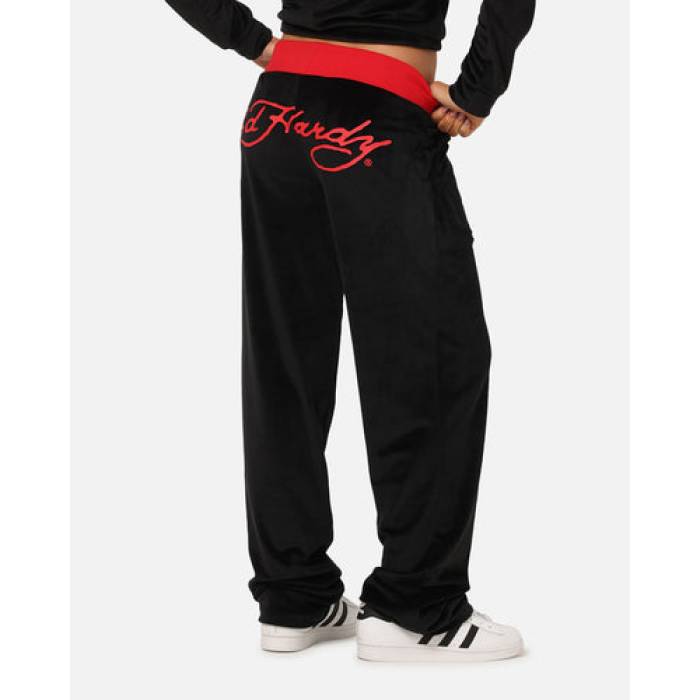 エドハーディー Ed Hardy 【 Trackpants Womens Black/Red 】 レディース 黒色 ブラック Red 赤・レッド|スニケス