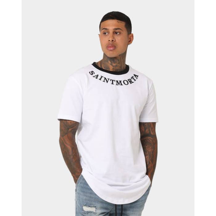 Saint Morta 【 Sparta T-Shirt Mens White/Black 】 Tシャツ メンズ 白色 ホワイト 黒色 ブラック
