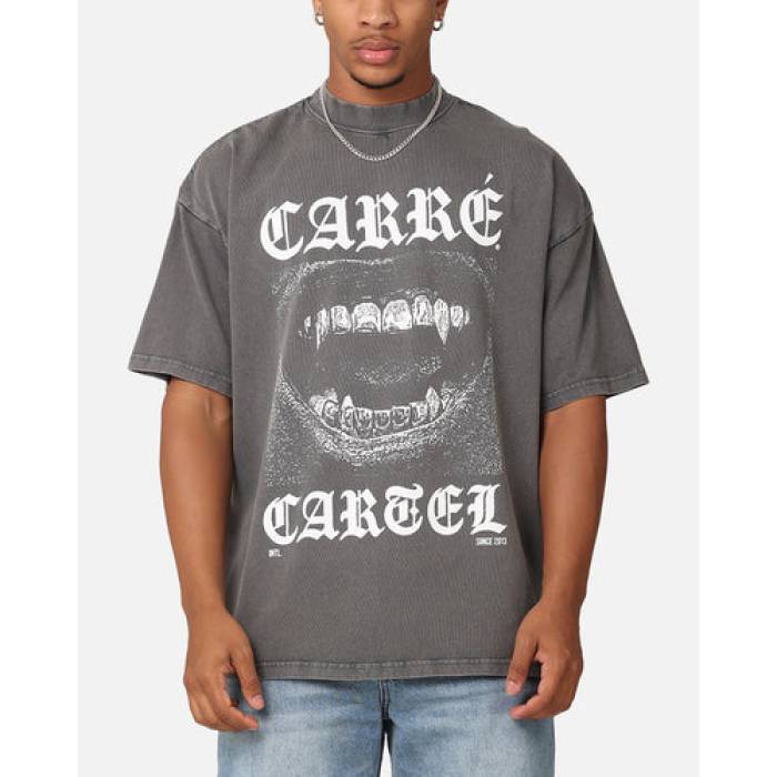 Carre 【 Cartel Mock Neck T-Shirt Mens Washed Charcoal 】 プルオーバー メンズ 暗灰色