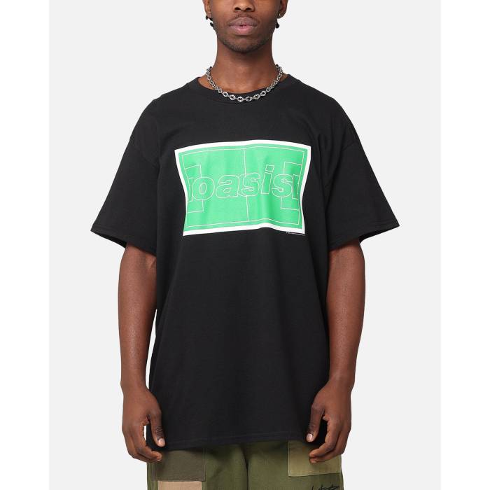 オアシス Oasis 【 Maine Road T-Shirt Mens Black 】 プルオーバー メンズ 黒いこと 黒いこと
