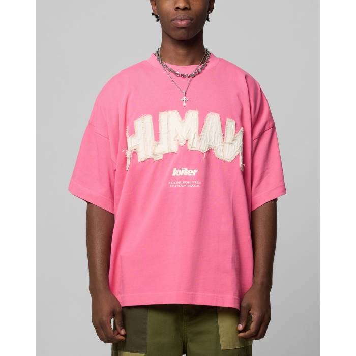 Loiter 【 Human Box T-Shirt Mens Pink 】 ボックス席 プルオーバー メンズ pink サクラ色