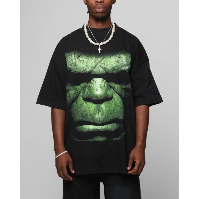 Loiter 【 Marvel Hulk Mock Neck T-Shirt Mens Black 】 プルオーバー メンズ 黒いこと 黒いこと