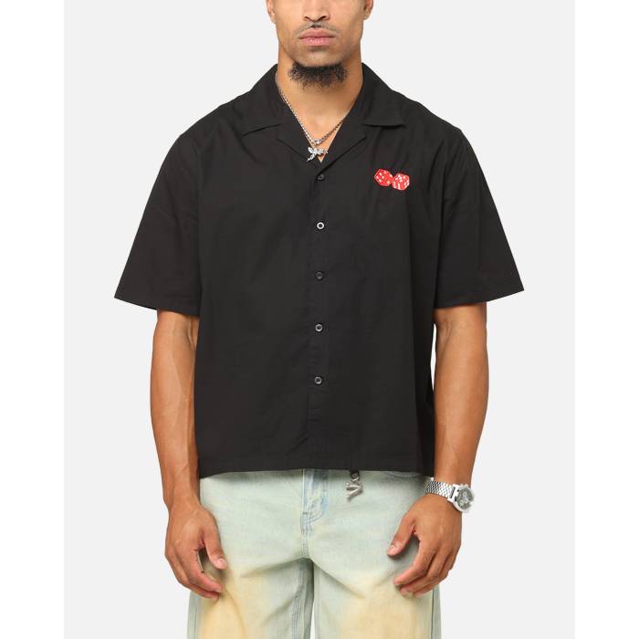 Carre 【 Dice Club Button Up Shirt Mens Black 】 クラブ メンズ 黒色 ブラック
