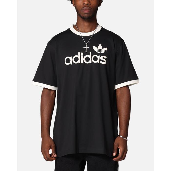 アディダス Adidas 【 Simple T-Shirt Mens Black 】 ティーシャツ メンズ 黒いこと 黒いこと トップス-Tシャツ・カットソー