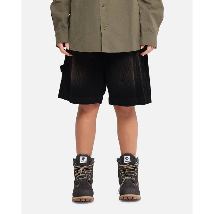 Xxiii 【 Corduroy Wash Jorts Womens Black 】 コール天 レディース 黒いこと 黒いこと