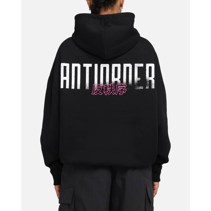 The Anti Order 【 Ryuken Boxy Hoodie Womens Black 】 フーディー パーカー レディース 黒いこと 黒いこと