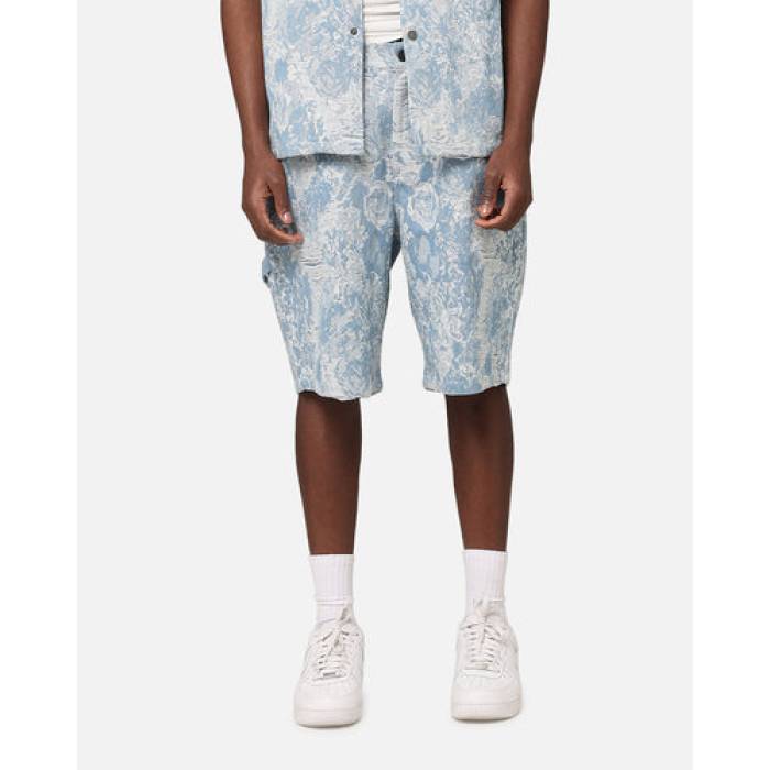 Xxiii 【 Denim Jacquard Shorts Mens Pacific Blue 】 ジーンズ さる股引き メンズ パシフィック 青碧 青碧