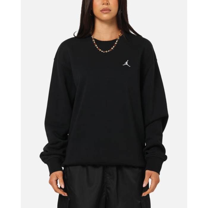 ナイキ ジョーダン Jordan 【 Brooklyn Fleece Crewneck Womens Black/White 】 ブルックリン フリース レディース 黒色 ブラック 白色 ホワイト