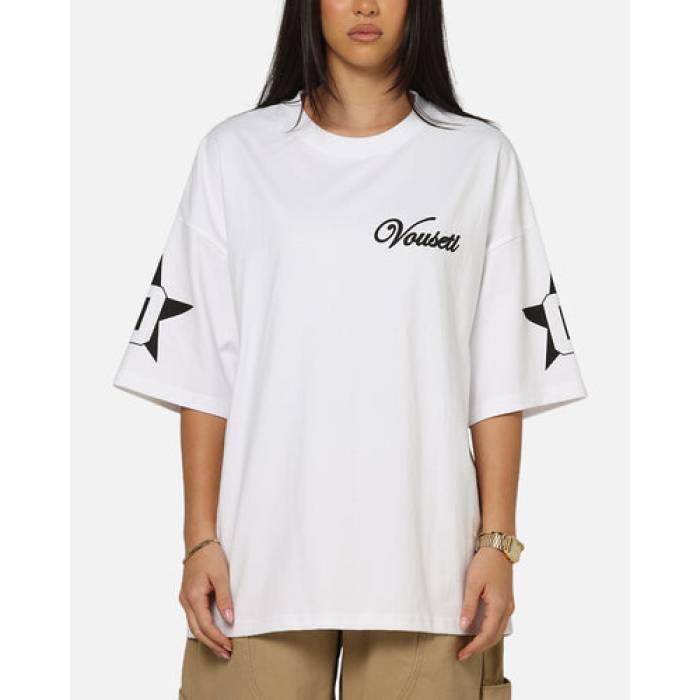 Vouseti 【 Star T-Shirt Womens White 】 プルオーバー レディース 白いこと 白いこと