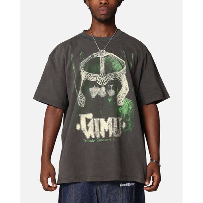 American Thrift 【 X Lord Of The Rings Gimli Toss Heavy T-Shirt Mens Black Wash 】 輪っか プルオーバー メンズ 黒いこと 黒いこと