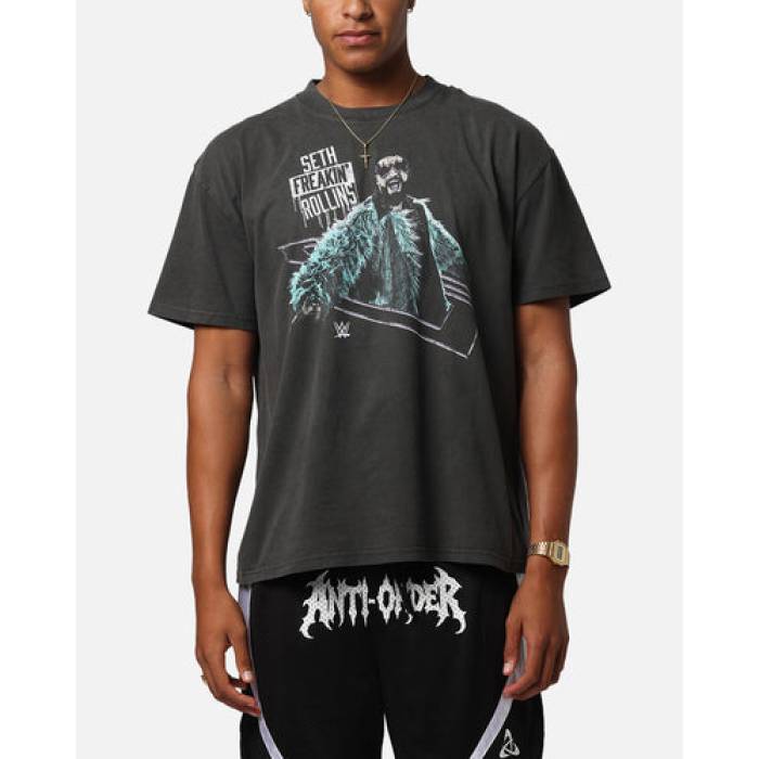 Culture Kings 【 X Wwe Seth Rollins Wrestlemania Xli Heavy T-Shirt Mens Black Wash 】 プルオーバー メンズ 黒いこと 黒いこと
