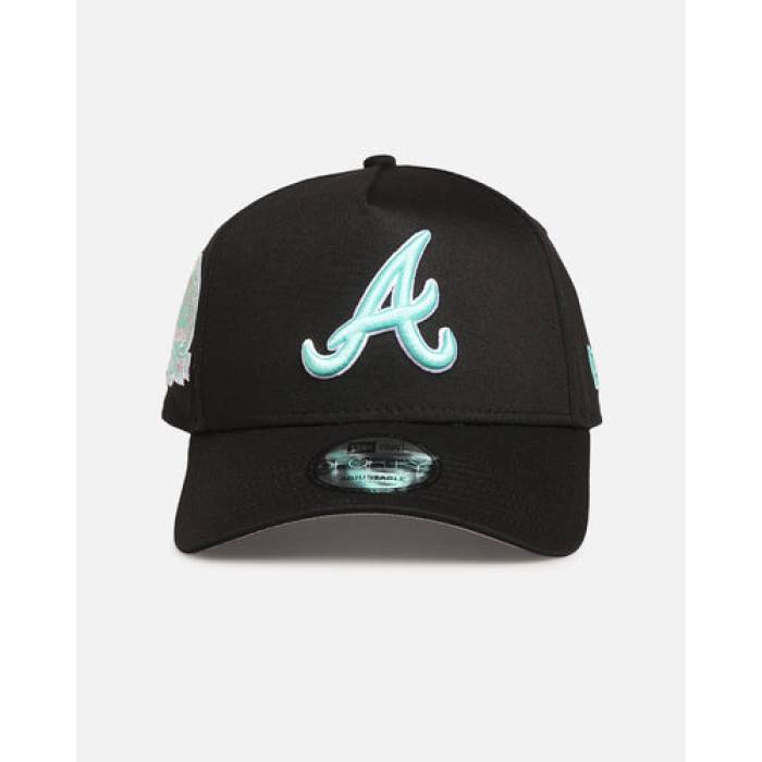 ニューエラ New Era 【 Atlanta Braves 'Black Aqua' 9Forty A-Frame Snapback Mens Black/Aqua 】 アトランタ ブレーブス Snapback スナップバック バッグ メンズ 黒色 ブラック アクア｜スニケス 22,152円
