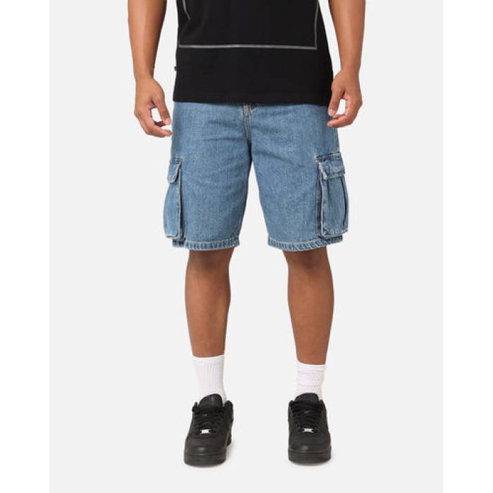 Saint Morta 【 Denim Cargo Shorts Mens Mid Blue Denim 】 ジーンズ 積貨委託貨物 さる股引き メンズ ミッド 青味 青み ジーンズ