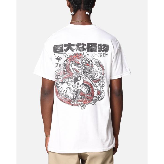 Goat Crew 【 Osaka Dragon T-Shirt Mens White 】 火竜 プルオーバー メンズ 白いこと 白いこと