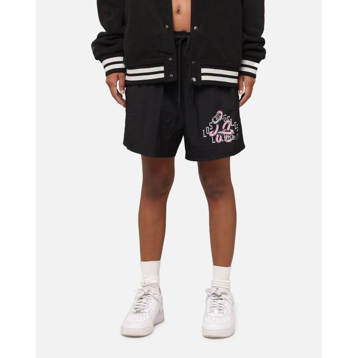 ミッチェル\u0026ネス Mitchell \u0026 Ness 【 Los Angeles Lakers All Attack Shorts Womens Black 】 Lakers レイカーズ さる股引き レディース 黒いこと 黒いこと