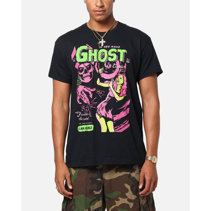 Ghost 【 Comic T-Shirt Mens Black 】 プルオーバー メンズ 黒いこと 黒いこと