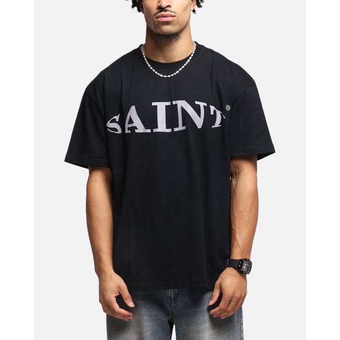 Saint Morta 【 Vision Boxy T-Shirt Mens Black 】 プルオーバー メンズ 黒いこと 黒いこと