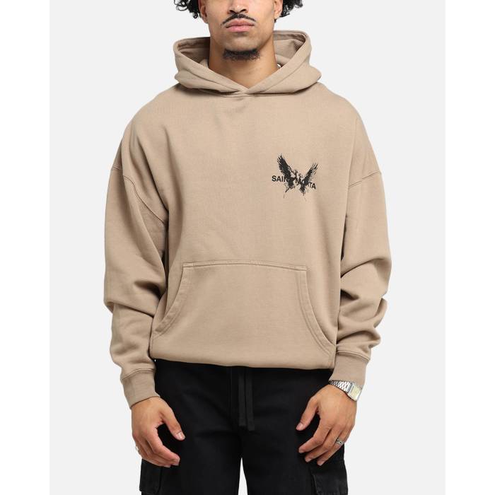 Saint Morta 【 Black Doves Boxy Hoodie Mens Tan 】 黒色 ブラック フーディー パーカー メンズ|スニケス
