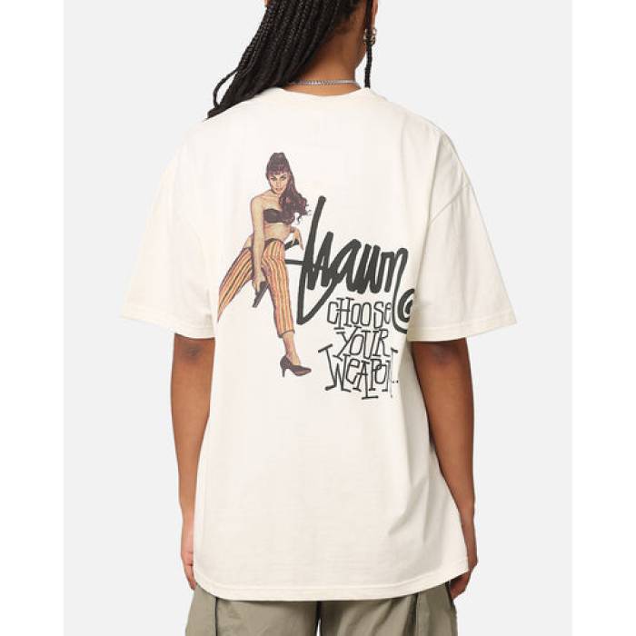 S Double 【 Choose Your Weapon T-Shirt Womens Washed White 】 Tシャツ レディース 白色 ホワイト