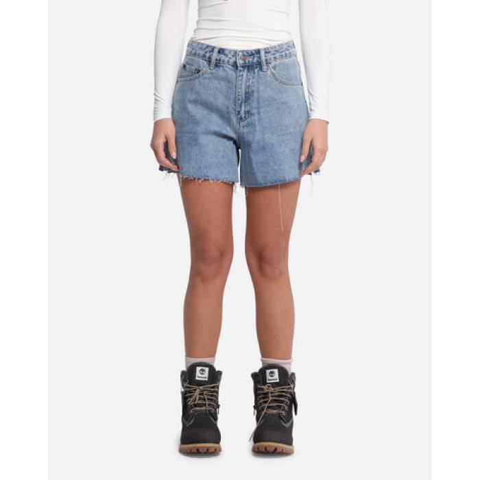 Xxiii 【 High Cut A-Line Denim Shorts Womens Blue Denim 】 ご機嫌 ジーンズ さる股引き レディース 青味 青み ジーンズ