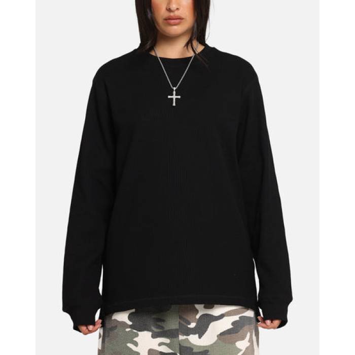 Xxiii 【 Thermal Long Sleeve T-Shirt Womens Black 】 Sleeve スリーブ Tシャツ レディース 黒色 ブラック