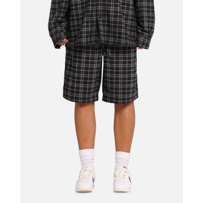 Xxiii 【 Plaid Corduroy Jorts Womens Black/Grey 】 コール天 レディース 黒いこと 黒いこと 薄墨色 薄墨色