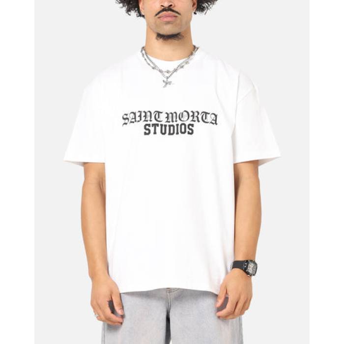 Saint Morta 【 Studios Boxy T-Shirt Mens White 】 ティーシャツ メンズ 白いこと 白いこと