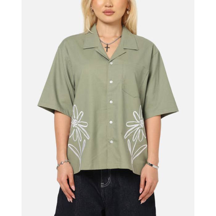 Carre 【 Hand Picked Button Up Shirt Womens Green 】 レディース green 緑・グリーン