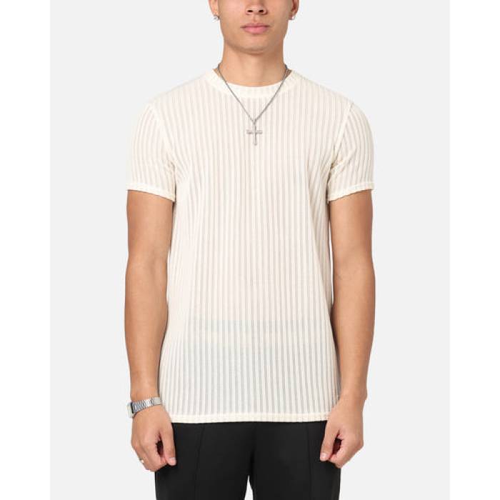 Sik Silk 【 Textured Muscle Fit T-Shirt Mens White 】 ティーシャツ メンズ 白いこと 白いこと