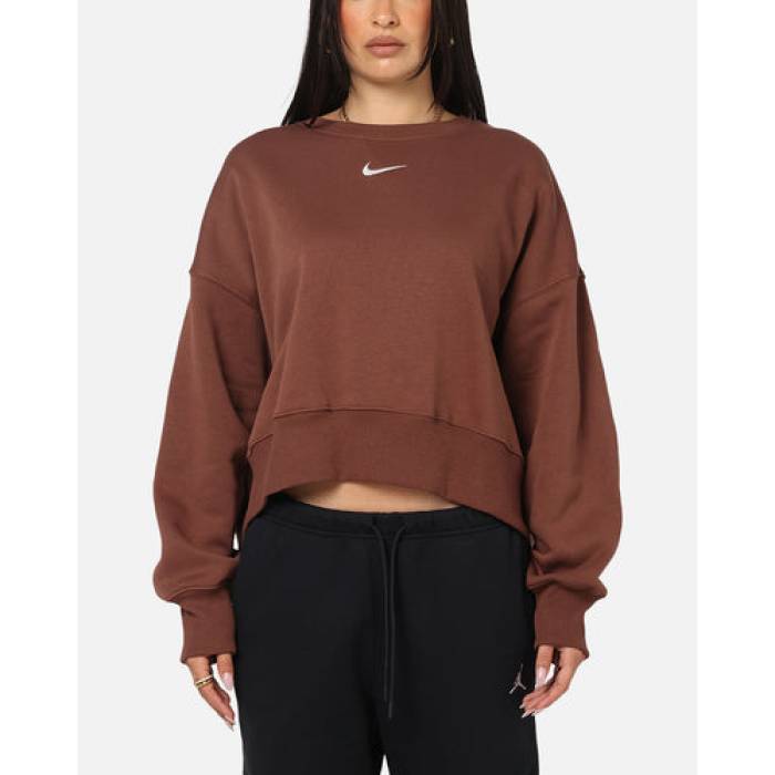 ナイキ Nike 【 Sportswear Phoenix Fleece Crewneck Ail Womens Archaeo Brown/S 】 アリゾナ州の州都 フリース レディース 赤銅色 赤銅色