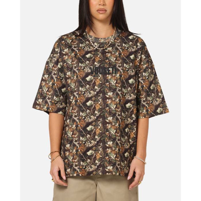 Vouseti 【 T-Shirt Black Womens Tree Camo 】 Tシャツ 黒色 ブラック レディース カモ柄