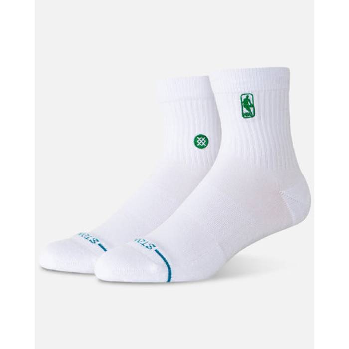 スタンス Stance 【 Nba Logoman Quarter Socks Mens White/Green 】 ソックス・靴下 メンズ 白色 ホワイト green 緑・グリーン|スニケス