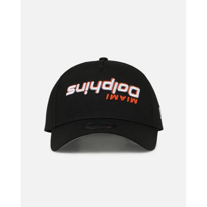 ニューエラ New Era 【 Miami Dolphins 'Upside Down Logo' 9Forty A-Frame Snapback Mens Black 】 マイアミ ドルフィンズ ダウン Snapback スナップバック バッグ メンズ 黒色 ブラック
