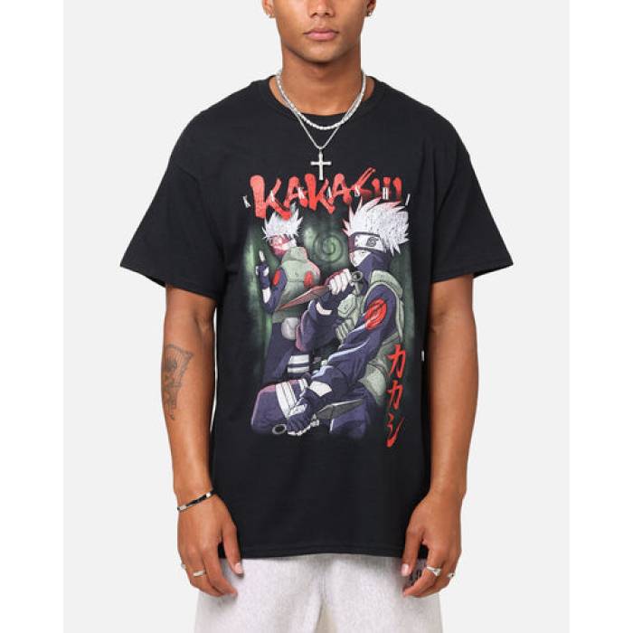 Goat Crew 【 X Naruto Kakashi Vintage T-Shirt Mens Black 】 vintage ビンテージ・ヴィンテージ ティーシャツ メンズ 黒いこと 黒いこと