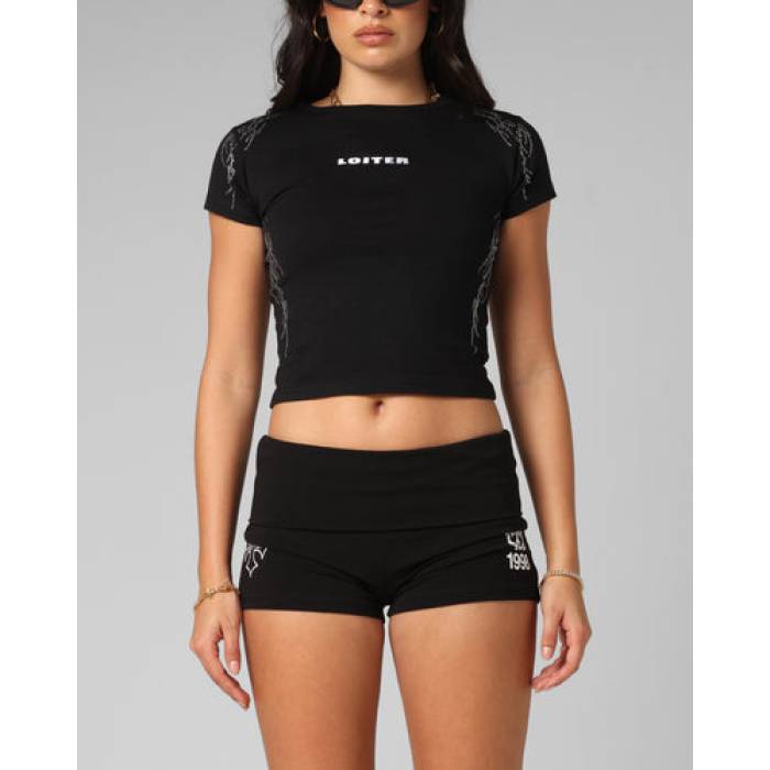 Loiter 【 Opaque Baby T-Shirt Womens Black 】 プルオーバー レディース 黒いこと 黒いこと