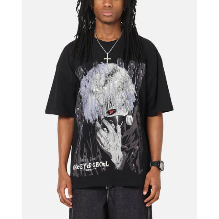 73Studio 【 X Tokyo Ghoul One Eyed Ghoul T-Shirt Mens Black 】 プルオーバー メンズ 黒いこと 黒いこと