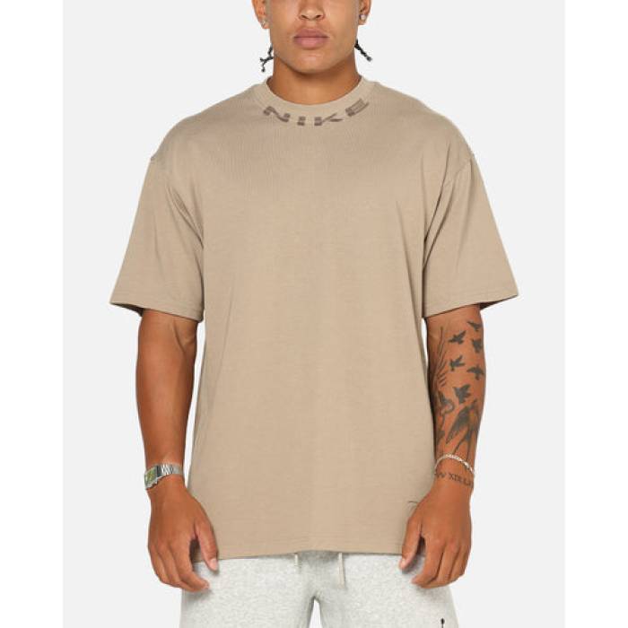 ナイキ Nike 【 Sportswear Collar Print T-Shirt Mens Khaki 】 ティーシャツ メンズ カーキ