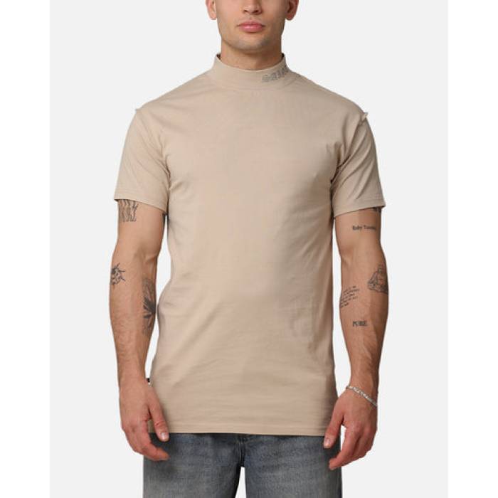 Saint Morta 【 Old English Mock Neck T-Shirt Mens Stone/Wheat 】 ティーシャツ メンズ ウィート