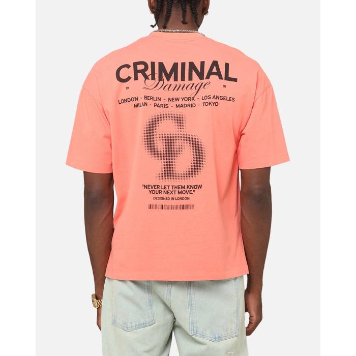 クリミナルダメージ Criminal Damage 【 International T-Shirt Mens Coral 】 プルオーバー メンズ