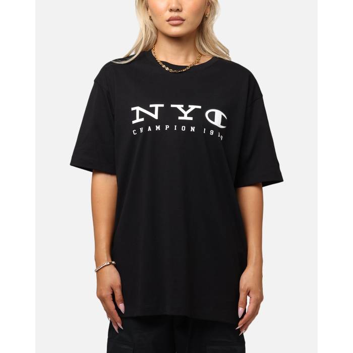 チャンピオン Champion 【 Rochester Graphic T-Shirt Womens Black 】 グラフィック Tシャツ レディース 黒色 ブラック|スニケス