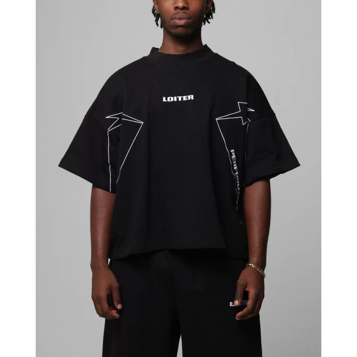 Loiter 【 Dark Performance T-Shirt Mens Black 】 演奏 プルオーバー メンズ 黒いこと 黒いこと