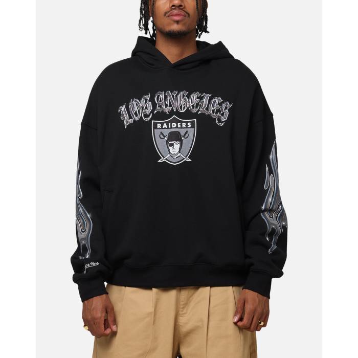 ミッチェル\u0026ネス Mitchell \u0026 Ness 【 Las Vegas Raiders Chrome Nation Hoodie Mens Black 】 ベガス レイダース フーディー パーカー メンズ 黒いこと 黒いこと